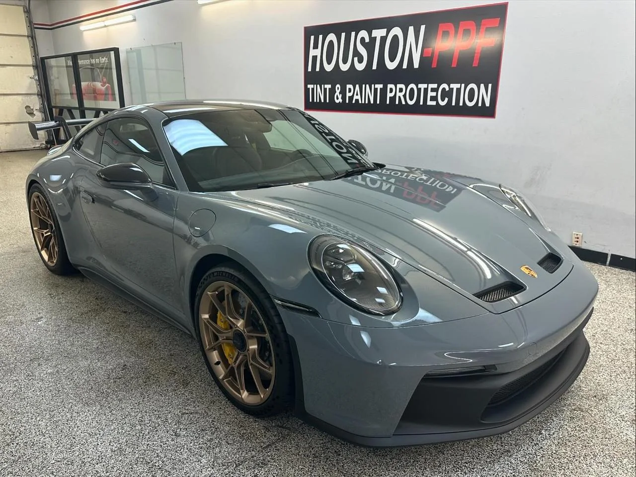 Porsche GT3 protected by Houston PPF